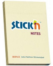 Samoljepljivi listovi Stick'n - 76 x 51 mm, žuti, 100 listova -1