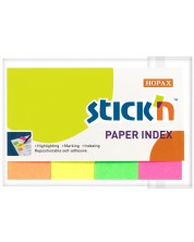 Samoljepljivi listovi Stick'n - 20 x 50 mm, neon, 4 boje, 200 kom -1