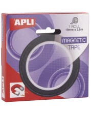 Samoljepljiva magnetska traka Apli - Crna, 19 mm x 2.5 m