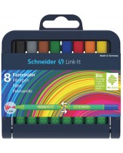 Set flomastera Schneider - Link-It, 8 boja, u kutiji sa stalkom -1