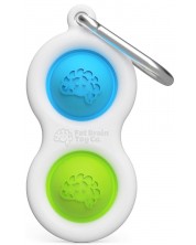 Senzorna igračka-privjesak za ključeve Tomy Fat Brain Toys - Simple Dimple, plava/zelena -1