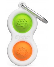 Senzorna igračka-privjesak za ključeve Tomy Fat Brain Toys - Simple Dimple, narančasta/zelena -1