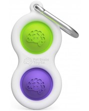 Senzorna igračka-privjesak za ključeve Tomy Fat Brain Toys - Simple Dimple, zelena/ljubičasta -1