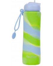 Sklopiva silikonska bočica Cool Pack Pump - Zebra Lime, 600 ml -1