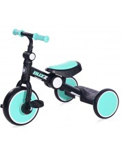 Sklopivi tricikl Lorelli - Buzz, Black & Turquoise -1