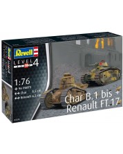 Model za sastavljanje Revell Vojni: Tenkovi Char B.1/Renault F17