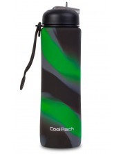 Sklopiva silikonska boca Cool Pack Pump - Zebra Green, 600 ml -1