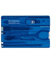 Švicarski džepni nož-kartica Victorinox - SwissCard, 10 funkcija, plavi