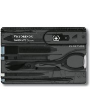 Švicarski džepni nož-kartica Victorinox SwissCard - Crni, 10 funkcija  -1