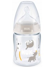 Bočica sa silikonskim sisačem Nuk First Choice - Temperature control, PP, 150 ml, Životinje -1