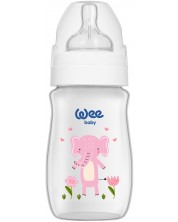 Bočica za hranjenje sa širokim grlom Wee Baby - Safari, PP, 250 ml, slon -1