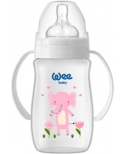 Bočica za hranjenje s ručkama Wee Baby - Safari, PP, 250 ml, slon -1