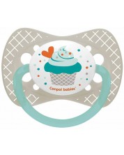 Silikonska duda varalica Canpol - Cupcake, 6 -18 mjeseci, sive boje