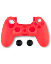 Silikonsko kućište i čepovi Spartan Gear - DualShock 4, crveni (PS4)  -1