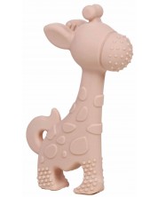 Silikonska grickalica Jane - Žirafa, ružičasta -1
