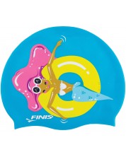 Silikonska kapa za plivanje Finis - Sirena, s ružičastom kosom