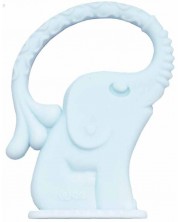 Silikonska grickalica Wee Baby - Zoo, slon, plava -1