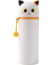 Silikonska futrola za boce I-Total - Cat, White