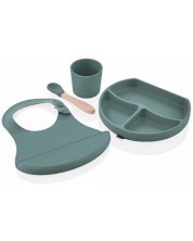 Silikonski set za hranjenje BabyJem - Mint  -1