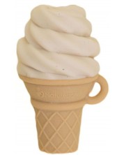 Silikonska grickalica NatureBond - U obliku sladoleda od vanilije, s poklonom klips -1