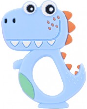 Silikonska grickalica Lorelli Baby Care - Dino Lucky, plava -1