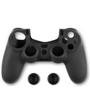 Silikonsko kućište i čepovi Spartan Gear, za DualShock 4, crno