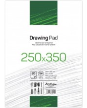 Blok za crtanje Drasca Drawing pad - 20 listova, bijeli listovi, 25 x 35 cm -1