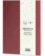 Blok za crtanje Drasca Natural Touch - Crveni, 128 l, 14.5х21 cm