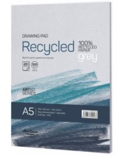 Blok za crtanje Drasca - Recycled drawing pad, 200g, 20 listova, А5