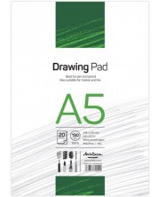 Blok za crtanje Drasca Drawing pad - 20 listova, bijeli listovi, A5 -1