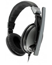 Slušalice s mikrofonom SBOX - HS-302, crne/srebrnaste -1