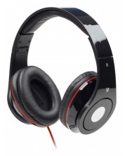 Slušalice s mikrofonom Gembird - MHS-DTW-BK, crno/crvene
