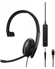Slušalice s mikrofonom Sennheiser - EPOS SC 135, USB-C, crne -1