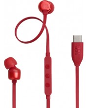 Slušalice s mikrofonom JBL - Tune 310C USB-C, crvene -1