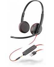 Slušalice s mikrofonom Plantronics - Blackwire C3225 USB-A, crne