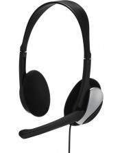 Slušalice s mikrofonom Hama - Essential HS-P100, crne