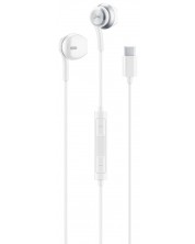 Slušalice s mikrofonom Cellularline - Altec Lansing USB-C, bijele -1