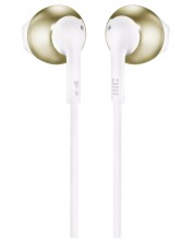 Slušalice s mikrofonom JBL - Tune 205, bijelo/zlatne -1