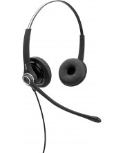 Slušalice s mikrofonom Axtel - PRO XL Duo NC WB, crne -1