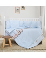 Set za spavanje za bebe Lorelli - Lili, 60 x 120 cm, Vlak, plavi -1