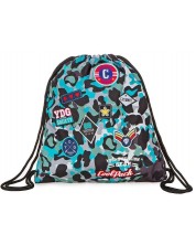 Sportska torba s vezama Cool Pack Spring - Camo Blue Badges