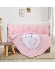 Dječji set posteljine Lorelli - Lily, medo, ružičasti  -1