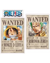 Naljepnice ABYstyle Animation: One Piece - Luffy & Zoro Wanted Posters -1
