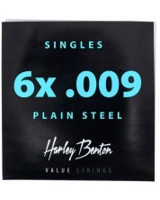Žice za električnu gitaru Harley Benton - Valuestrings Singles, 009, srebrnaste -1