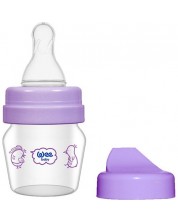 Staklena boca Wee Baby - Mini, sa 2 vrha, 30 ml, ljubičasta -1