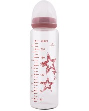 Staklena bočica Lorelli - Anti colic, 240 ml, ružičasta -1