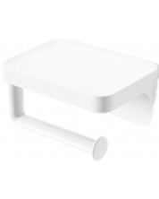 Držač za toaletni papir i polica Umbra - Flex Adhesive, bijeli -1
