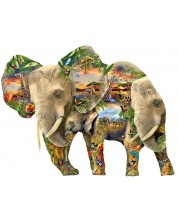 Slagalica SunsOut od 1000 dijelova - Elephant-tastic, Laurie Shorey