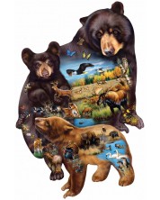 Slagalica SunsOut od 1000 dijelova - Obiteljska medvjeđa avantura, Cynthia Fisher