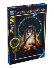 Svjetleća slagalica Ravensburger od 500 komada - Svjetleći lav